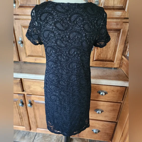 Altar'd State Black Paisley Print Lace  Dress Size Small - Picture 5 of 9